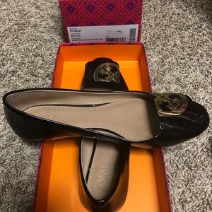 Tory Burch Size 7 Black Patent Flats